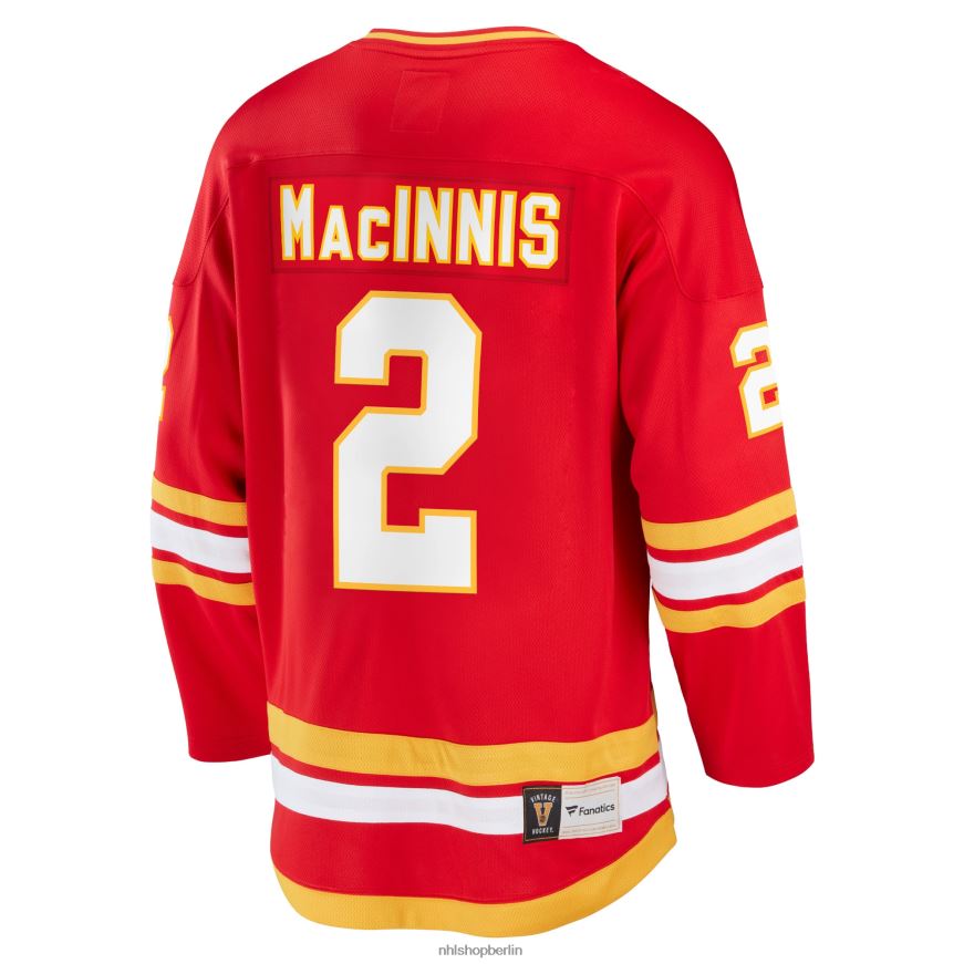 Männer NHL Calgary Flames Al Macinnis Fanatics-gebrandetes rotes Breakaway-Spielertrikot im Ruhestand Kleidung BF680T714