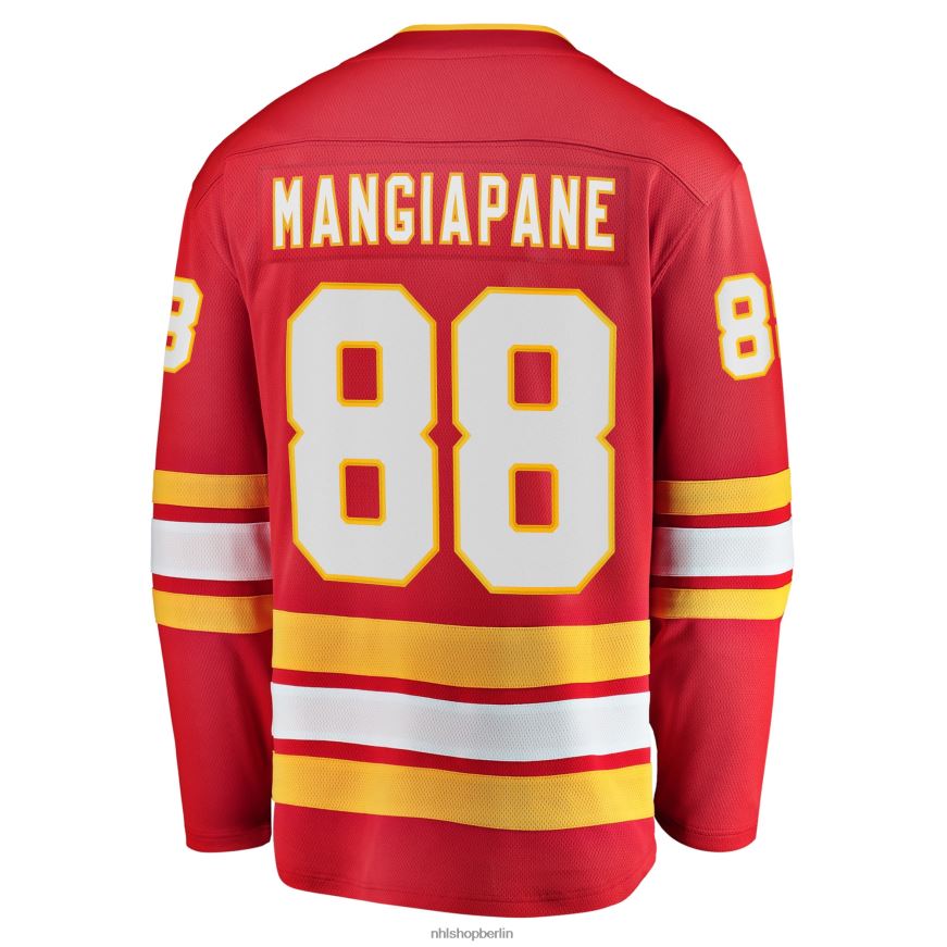 Männer NHL Calgary Flames Andrew Mangiapane Fanatics-gebrandetes rotes Heim-Ausreißer-Spielertrikot Kleidung BF680T1073