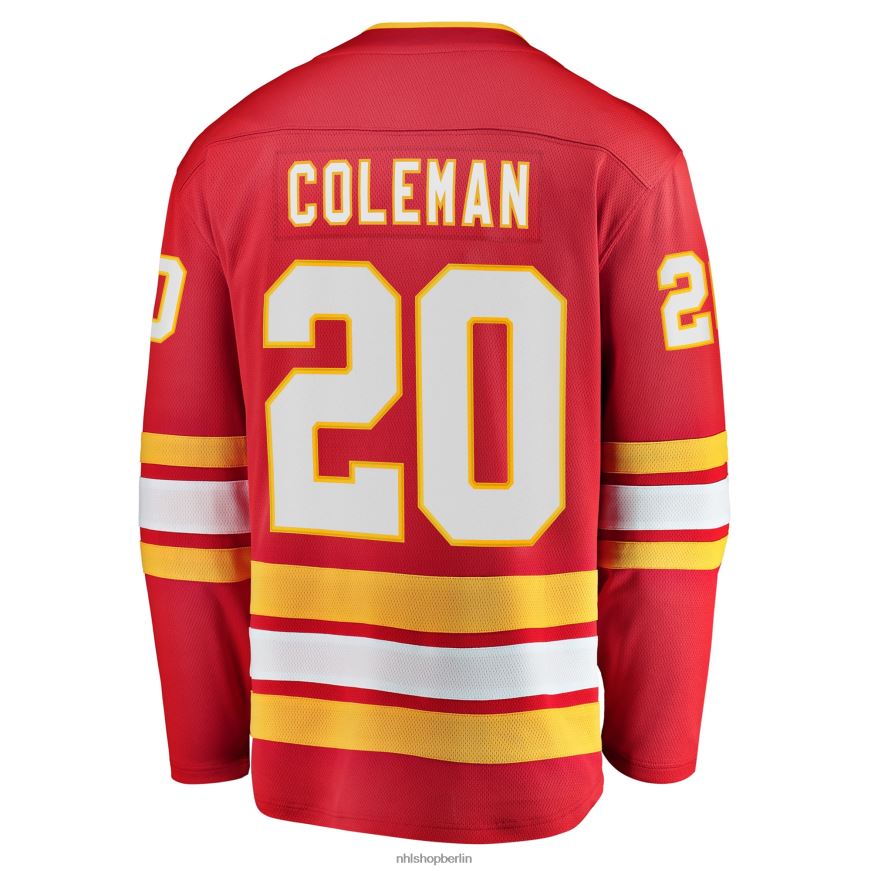 Männer NHL Calgary Flames Blake Coleman Fanatics-gebrandetes rotes Heim-Ausreißer-Spielertrikot Kleidung BF680T1867