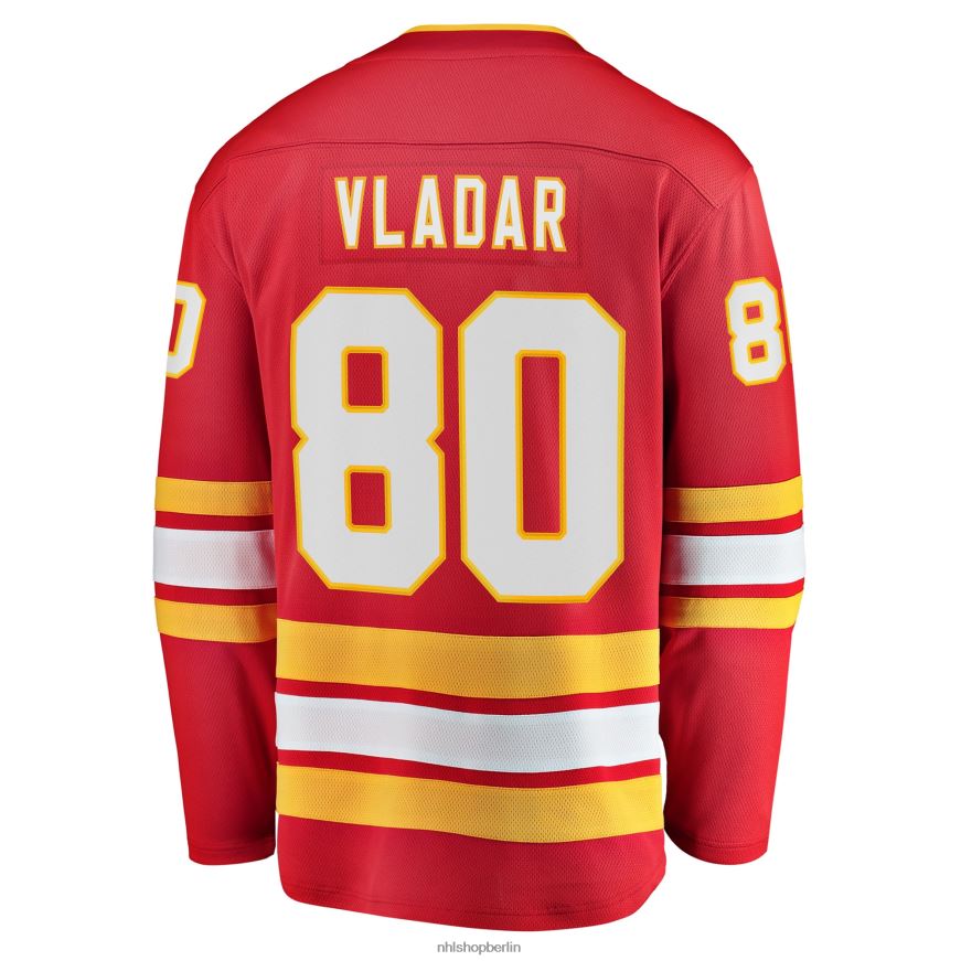 Männer NHL Calgary Flames Daniel Vladar Fanatics-gebrandetes rotes Heim-Ausreißer-Spielertrikot Kleidung BF680T1876