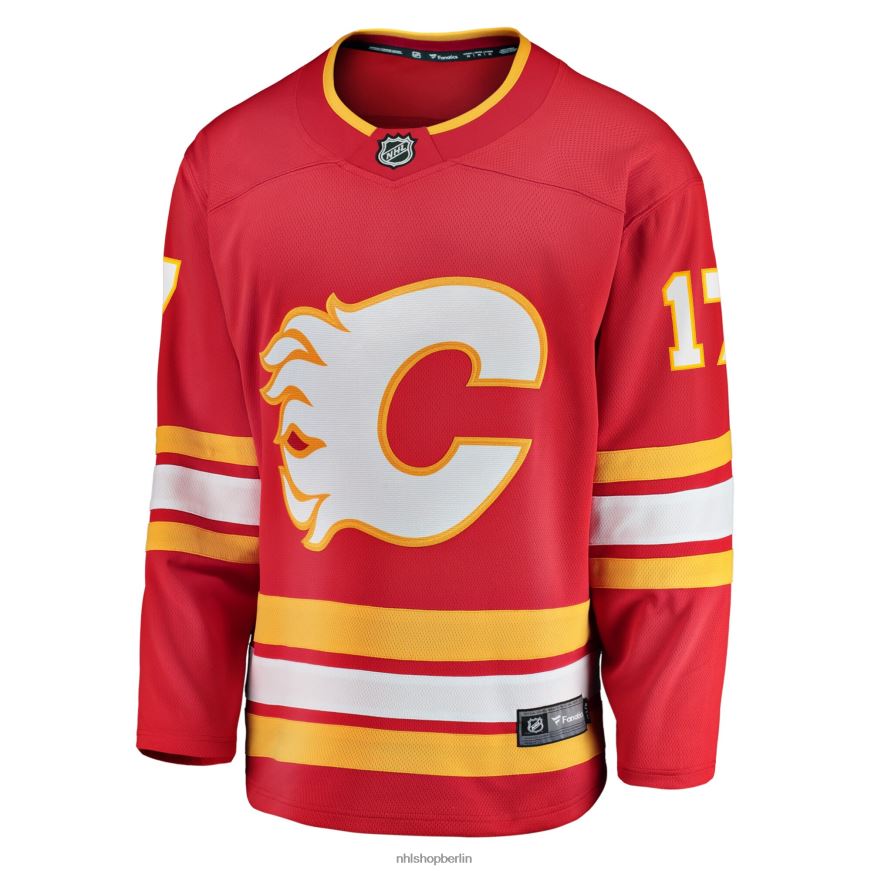 Männer NHL Calgary Flames Milan Lucic Fanatics-gebrandetes rotes Heim-Ausreißer-Spielertrikot Kleidung BF680T1119