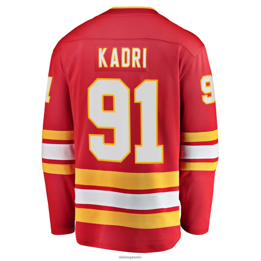 Männer NHL Calgary Flames Nazem Kadri Fanatics-gebrandetes rotes Heim-Ausreißer-Spielertrikot Kleidung BF680T1025