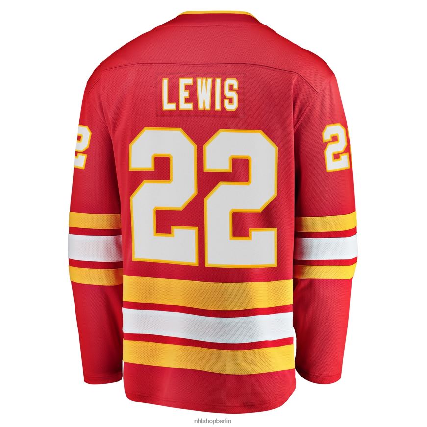 Männer NHL Calgary Flames Trevor Lewis Fanatics-gebrandetes rotes Heim-Ausreißer-Spielertrikot Kleidung BF680T2198