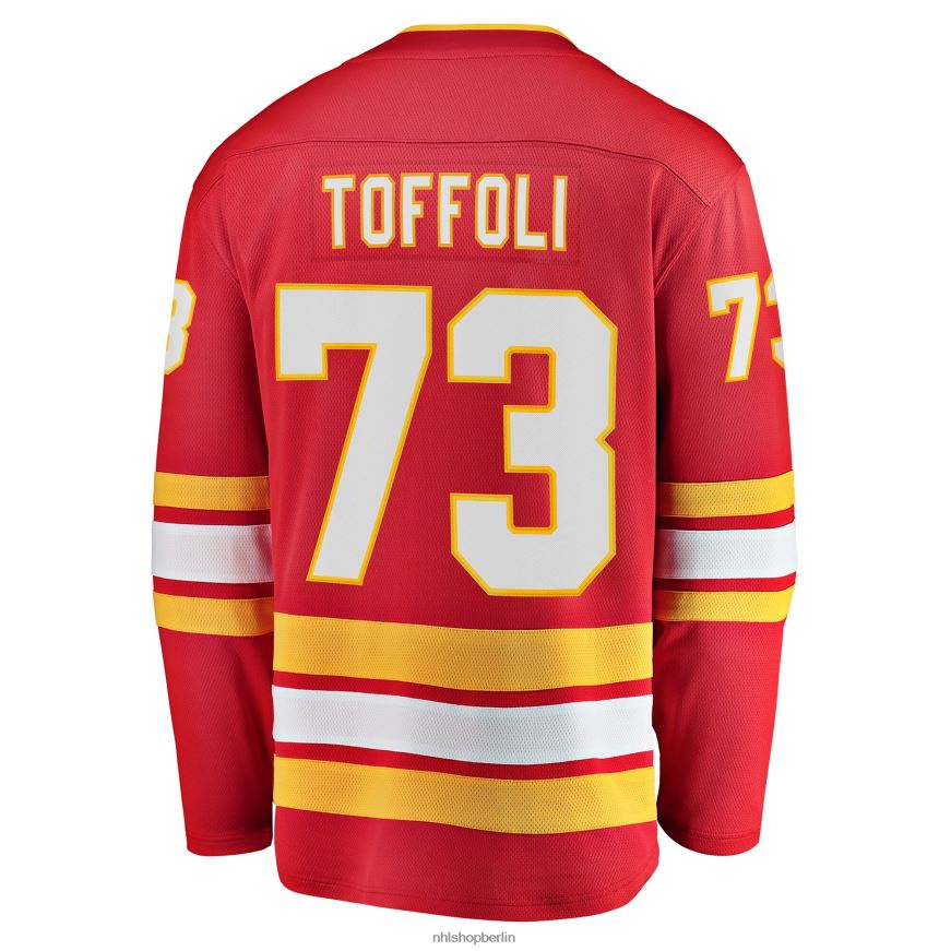 Männer NHL Calgary Flames Tyler Toffoli Fanatics-gebrandetes rotes Heim-Ausreißer-Spielertrikot Kleidung BF680T1322