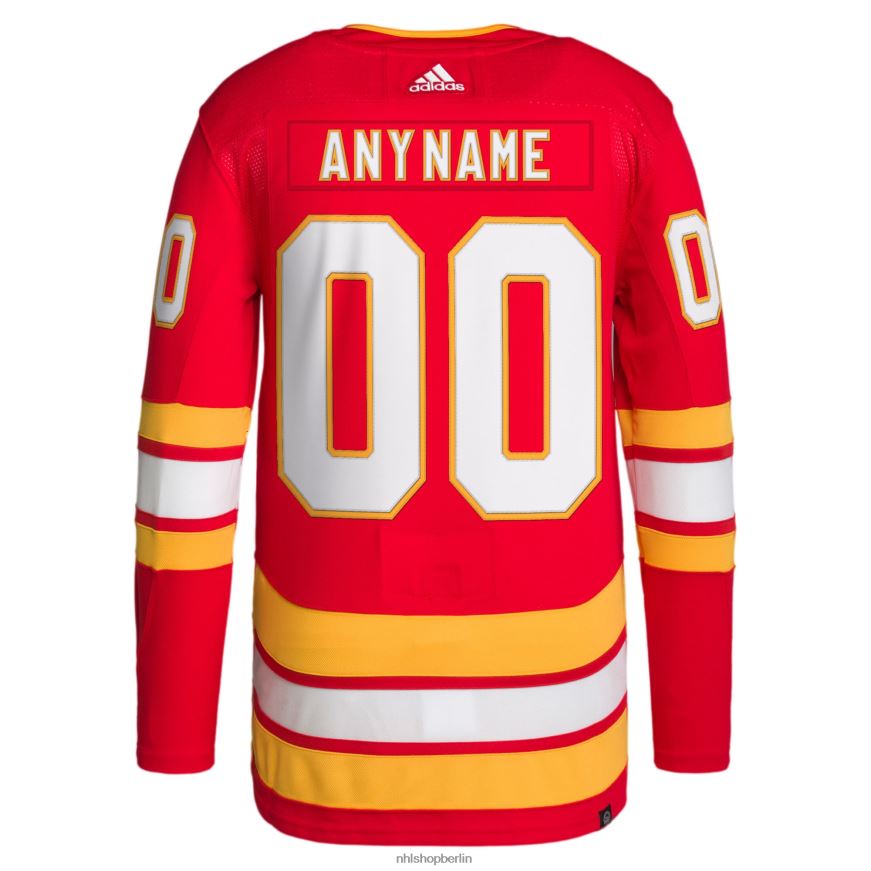 Männer NHL Calgary Flames adidas rotes 2020/21 Home Primegreen Authentic Pro Custom Trikot Kleidung BF680T2152