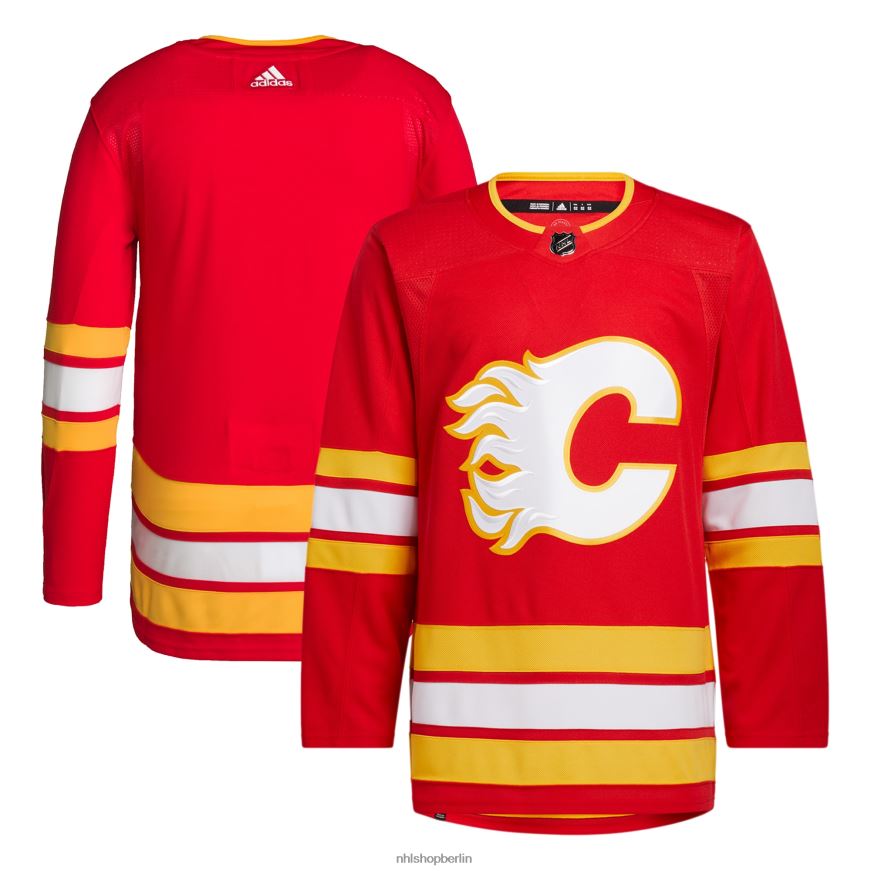 Männer NHL Calgary Flames adidas rotes 2020/21 Home Primegreen authentisches Pro-Trikot Kleidung BF680T2413