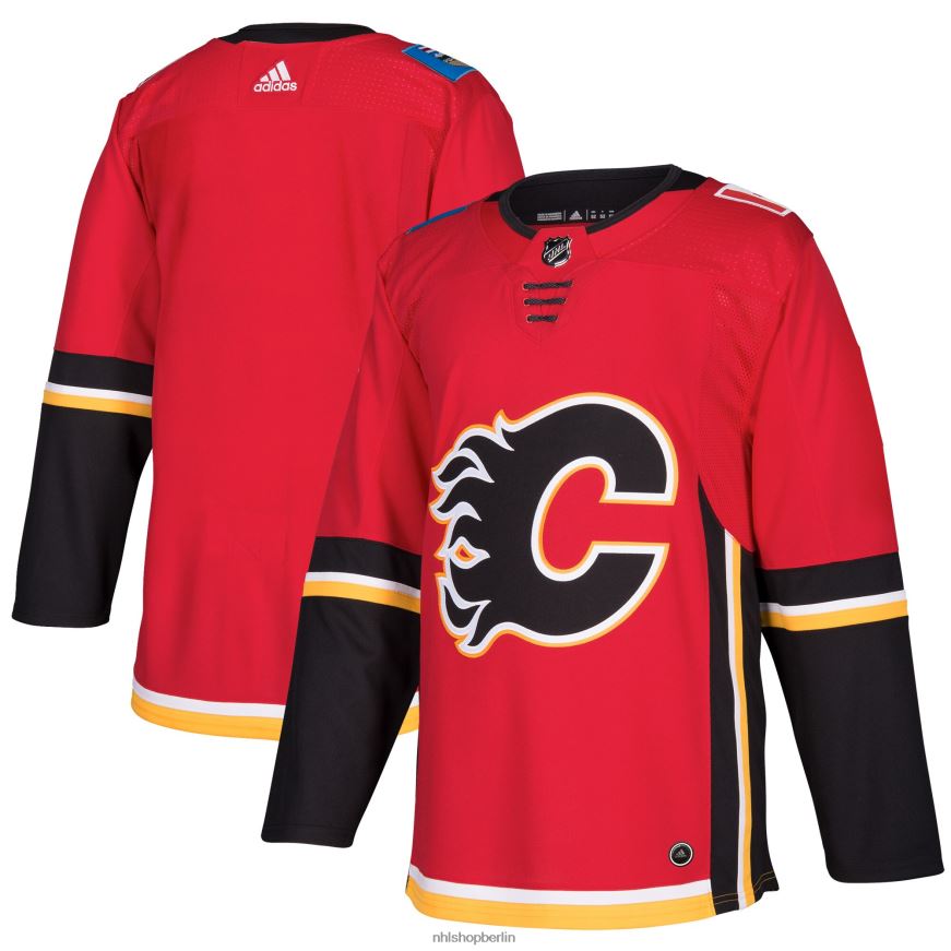 Männer NHL Calgary Flames adidas rotes authentisches Blanko-Heimtrikot Kleidung BF680T1209