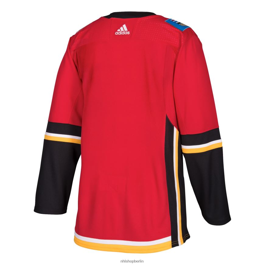 Männer NHL Calgary Flames adidas rotes authentisches Blanko-Heimtrikot Kleidung BF680T1209