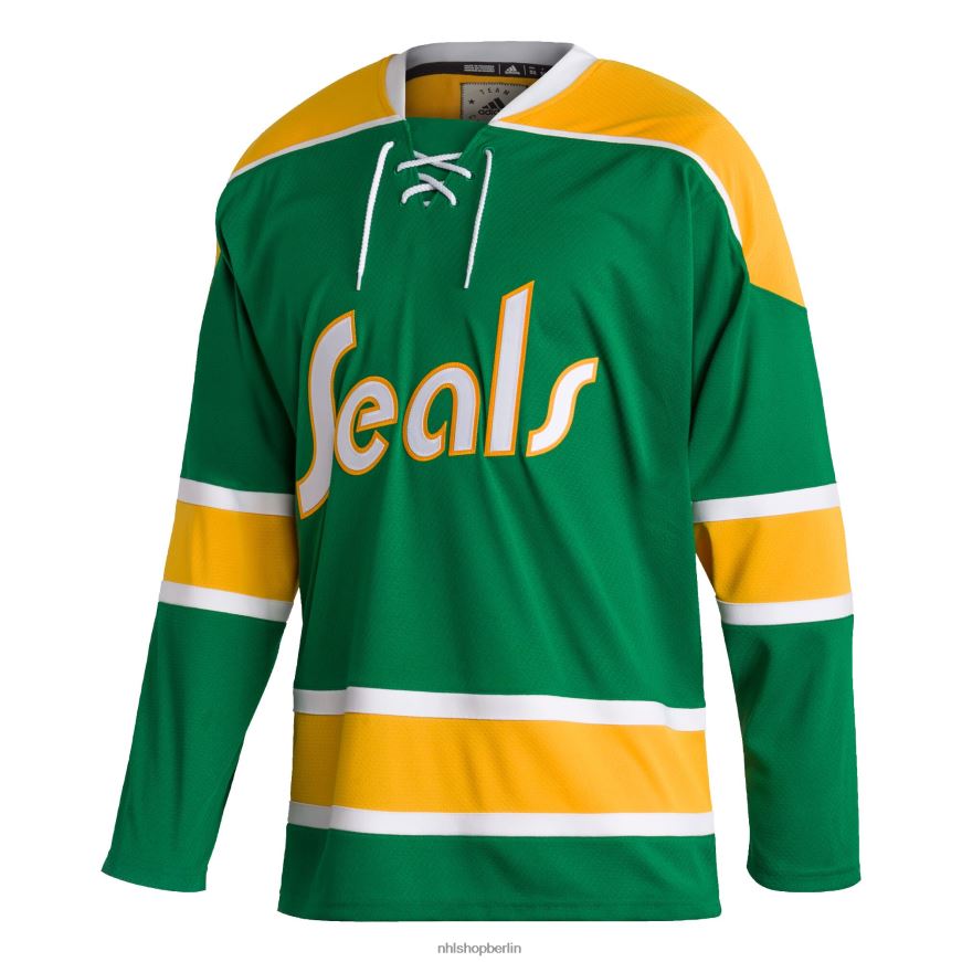 Männer NHL California Golden Seals adidas Green Team Classics authentisches leeres Trikot Kleidung BF680T738