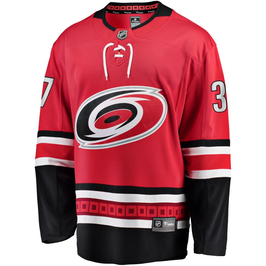 Männer NHL Carolina Hurricanes Andrei Svechnikov Fanatics-gebrandetes rotes Heim-Ausreißer-Spielertrikot Kleidung BF680T1185