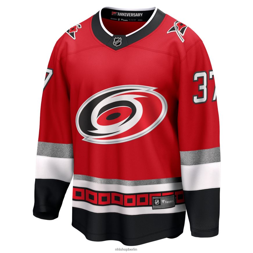 Männer NHL Carolina Hurricanes Andrei Svechnikov Fanatics gebrandetes rotes Premier Breakaway-Spielertrikot zum 25-jährigen Jubiläum Kleidung BF680T1086