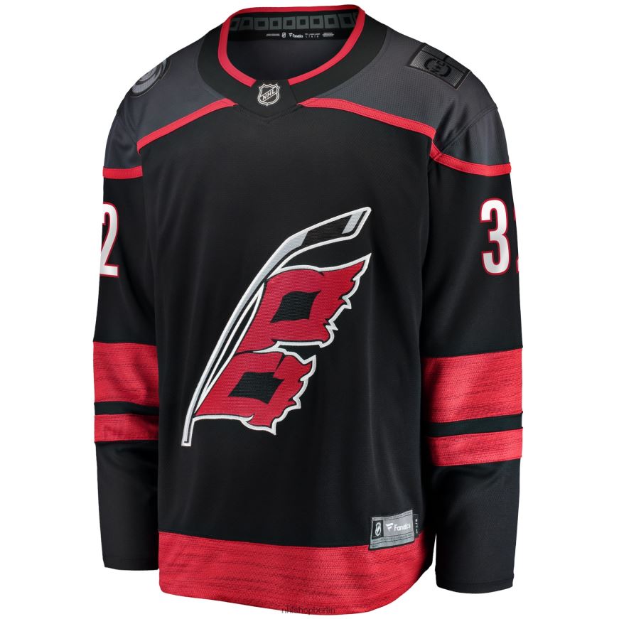 Männer NHL Carolina Hurricanes Antti Raanta Fanatics-gebrandetes schwarzes Heim-Ausreißer-Spielertrikot Kleidung BF680T1146