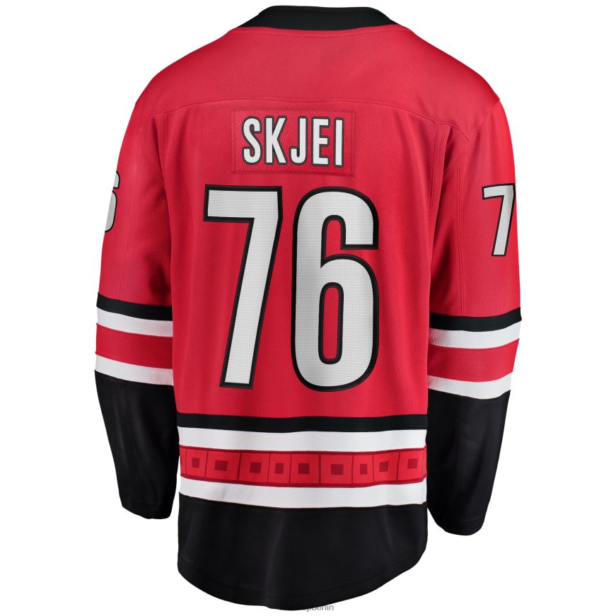 Männer NHL Carolina Hurricanes Brady Skjei Fanatics-gebrandetes rotes Breakaway-Spielertrikot Kleidung BF680T395