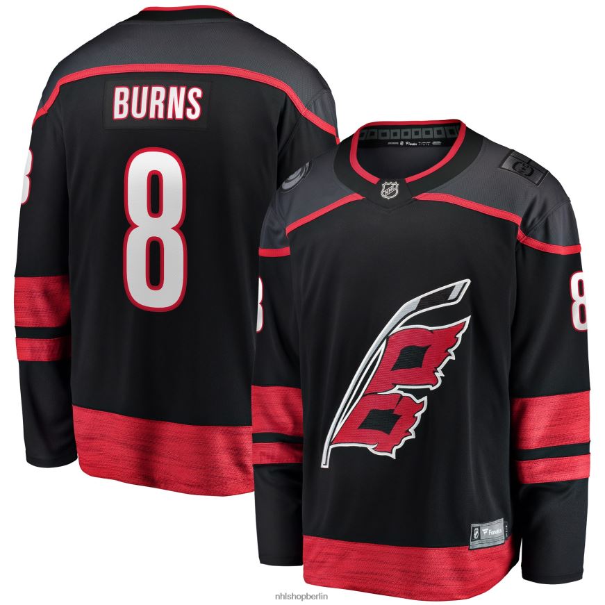 Männer NHL Carolina Hurricanes Brent Burns Fanatics-gebrandetes schwarzes Heim-Ausreißer-Spielertrikot Kleidung BF680T618