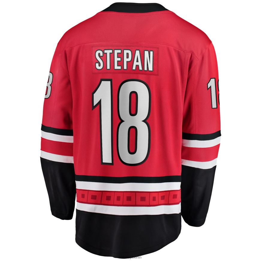 Männer NHL Carolina Hurricanes Derek Stepan Fanatics-gebrandetes rotes Home-Breakaway-Spielertrikot Kleidung BF680T2365