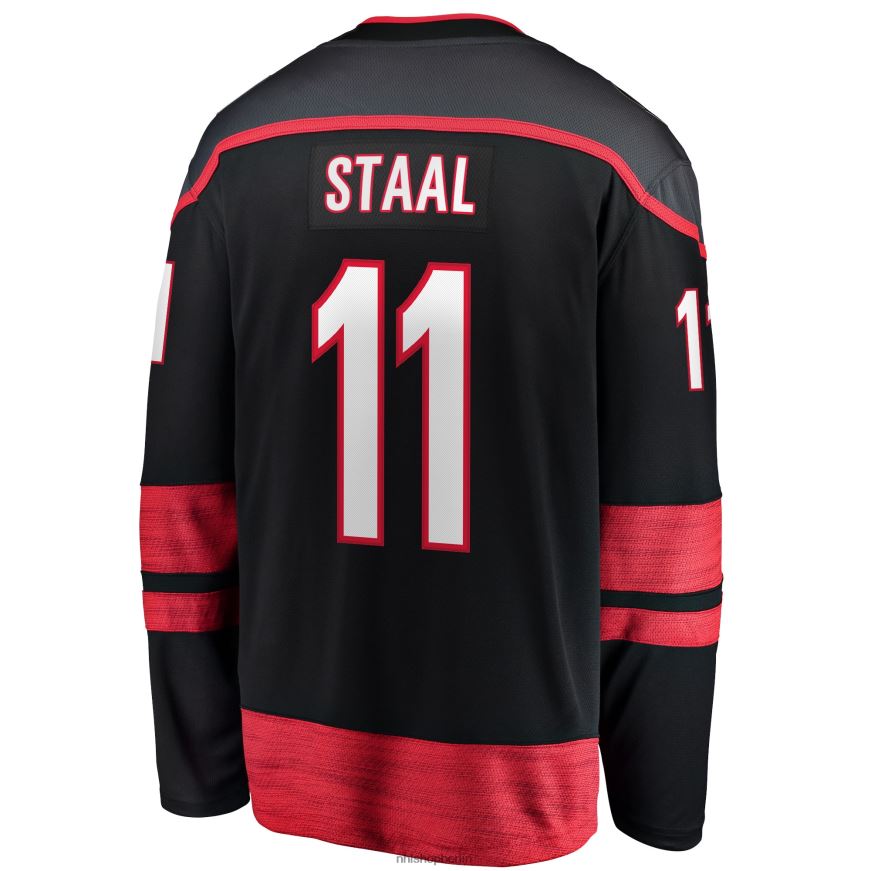 Männer NHL Carolina Hurricanes Jordan Staal Fanatics gebrandetes schwarzes Home-Captain-Patch-Trikot für abtrünnige Spieler Kleidung BF680T493