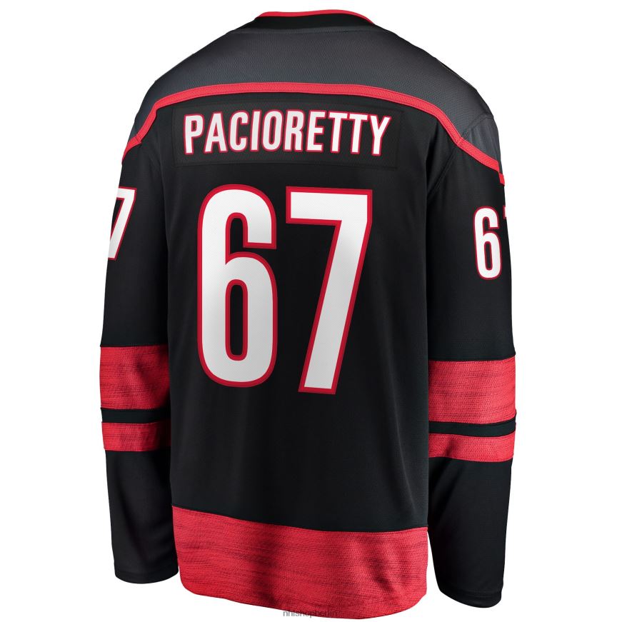 Männer NHL Carolina Hurricanes Max Pacioretty Fanatics-gebrandetes schwarzes Heim-Ausreißer-Spielertrikot Kleidung BF680T2346