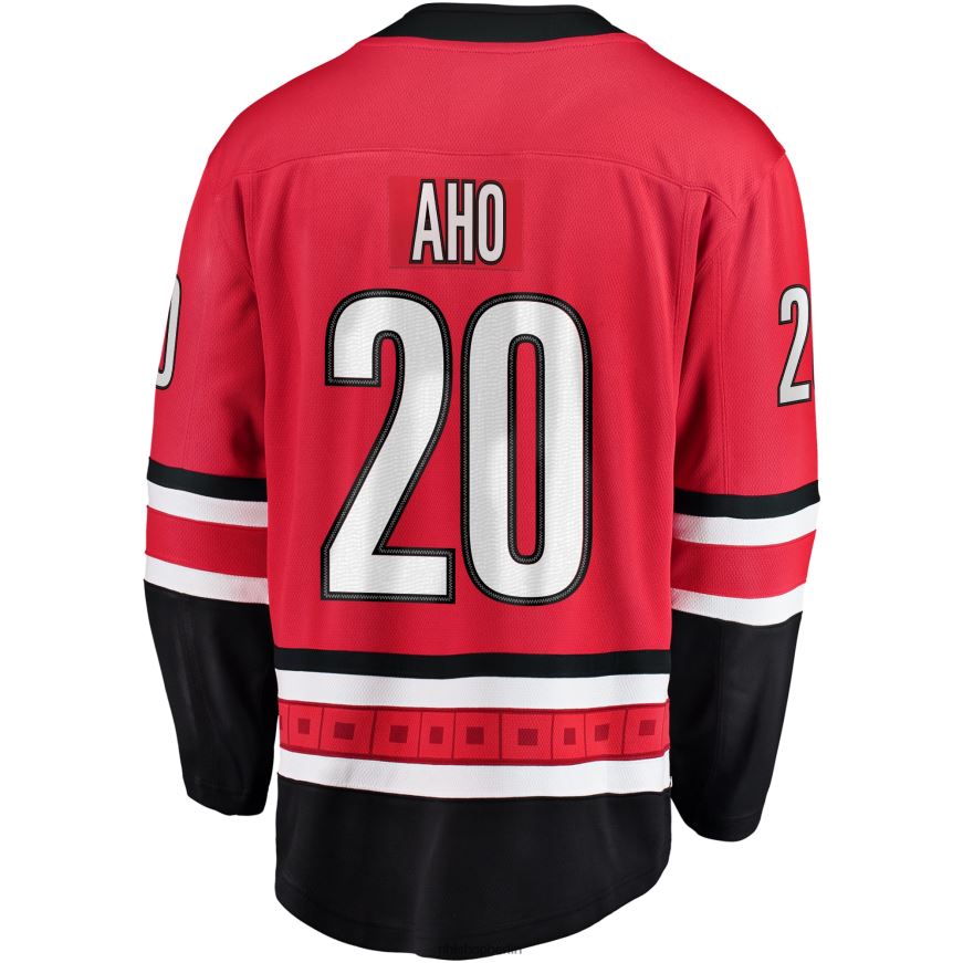 Männer NHL Carolina Hurricanes Sebastian Aho Fanatics-gebrandetes rotes Home-Premier-Breakaway-Spielertrikot Kleidung BF680T188