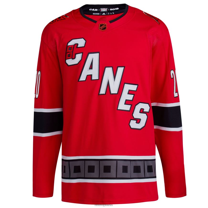 Männer NHL Carolina Hurricanes Sebastian Aho adidas Red Reverse Retro 20 authentisches Spielertrikot Kleidung BF680T279