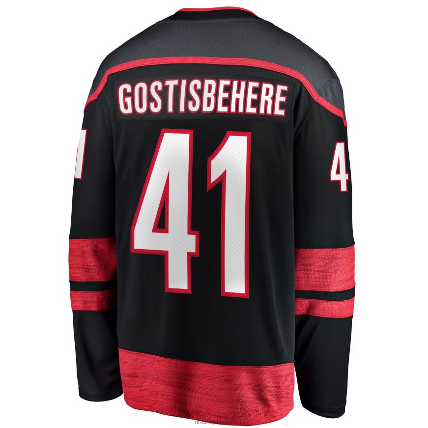 Männer NHL Carolina Hurricanes Shayne Gostisbehere Fanatics-gebrandetes schwarzes Breakaway-Heimtrikot Kleidung BF680T630