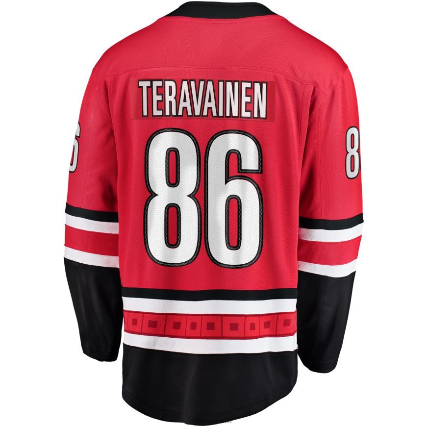 Männer NHL Carolina Hurricanes Teuvo Teravainen Fanatics-gebrandetes rotes Breakaway-Spielertrikot Kleidung BF680T1526