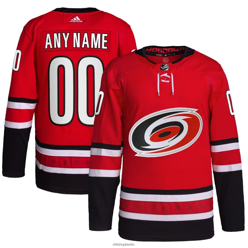 Männer NHL Carolina Hurricanes adidas Red Home Primegreen Authentic Pro Custom Trikot Kleidung BF680T2325