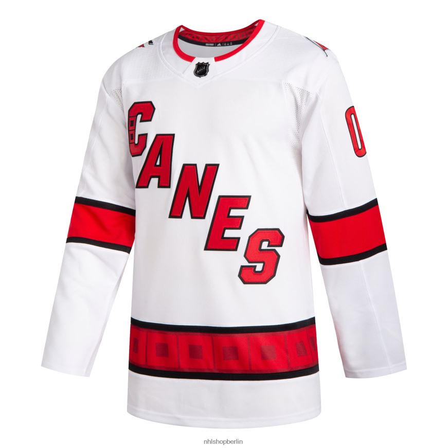 Männer NHL Carolina Hurricanes adidas Weißes 2020/21 Auswärtstrikot nach Maß Kleidung BF680T2264