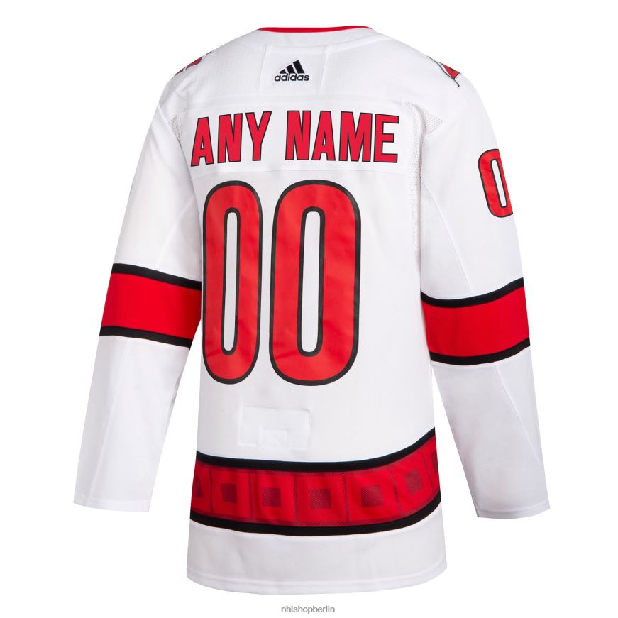 Männer NHL Carolina Hurricanes adidas Weißes 2020/21 Auswärtstrikot nach Maß Kleidung BF680T2264