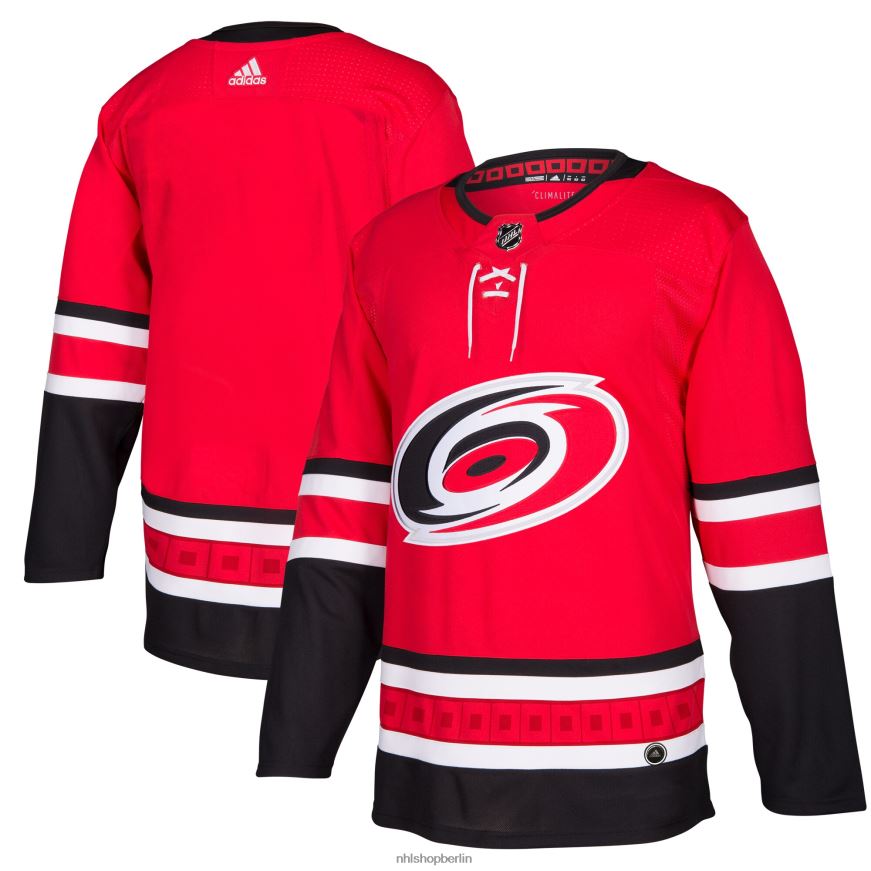 Männer NHL Carolina Hurricanes adidas rotes Heim-Authentisches Blanko-Trikot Kleidung BF680T1496