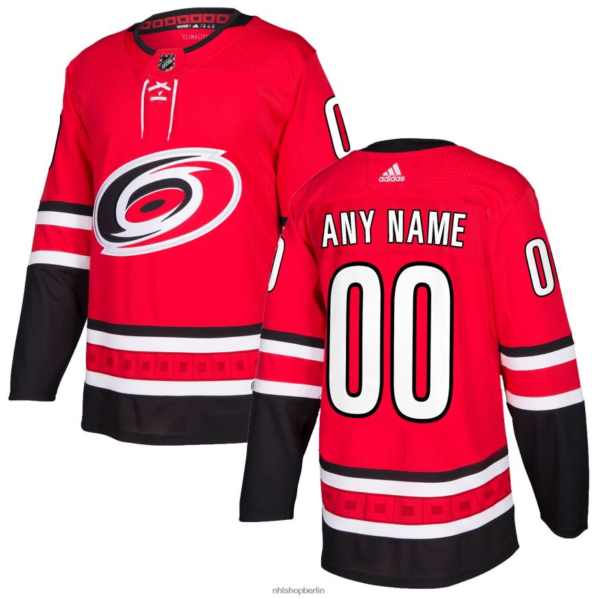 Männer NHL Carolina Hurricanes adidas rotes authentisches individuelles Trikot Kleidung BF680T1979