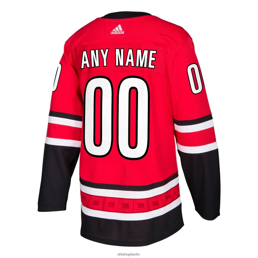 Männer NHL Carolina Hurricanes adidas rotes authentisches individuelles Trikot Kleidung BF680T1979