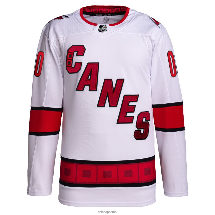 Männer NHL Carolina Hurricanes adidas weißes Away Primegreen Authentic Pro Custom-Trikot Kleidung BF680T1950