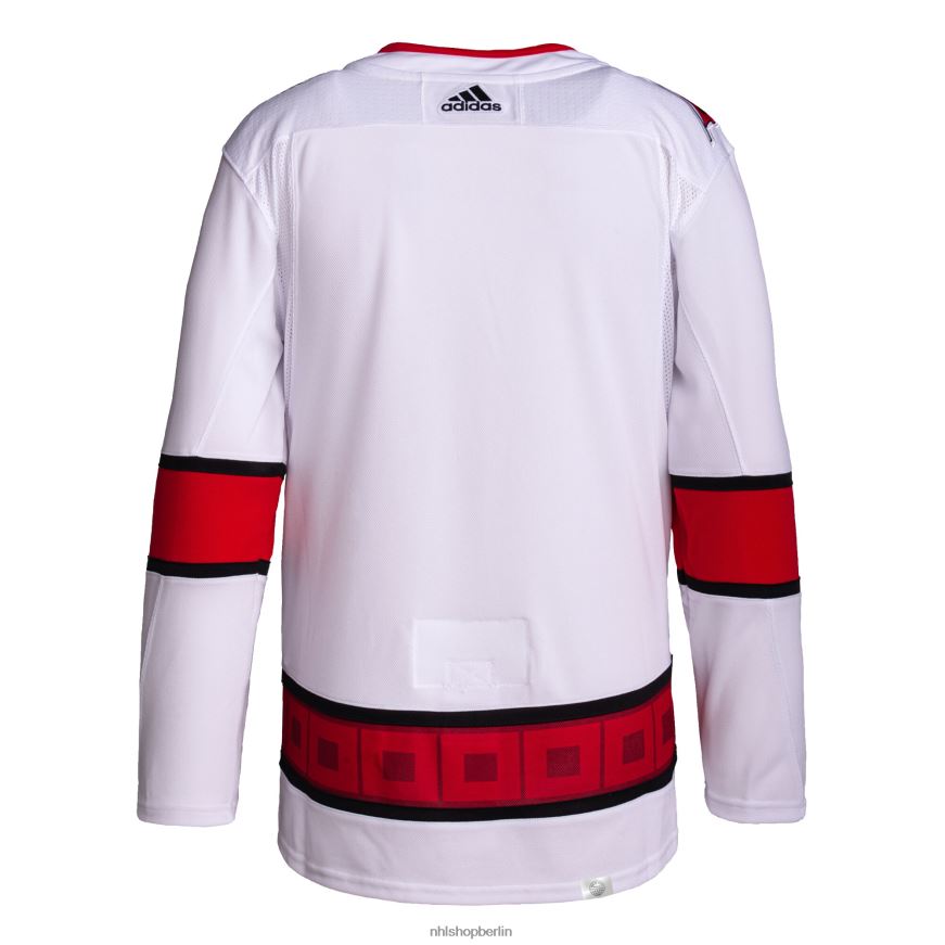 Männer NHL Carolina Hurricanes adidas weißes authentisches Primegreen-Profi-Auswärtstrikot Kleidung BF680T996