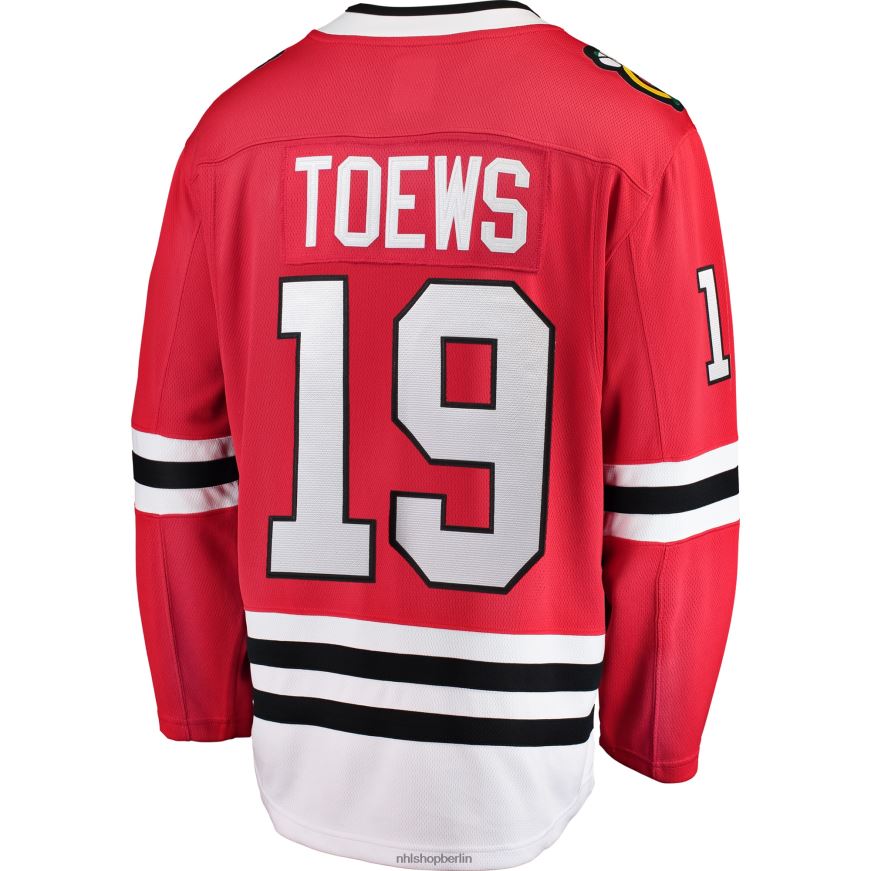 Männer NHL Chicago Blackhawks Jonathan Toews Fanatics-gebrandetes rotes Breakaway-Spielertrikot Kleidung BF680T198