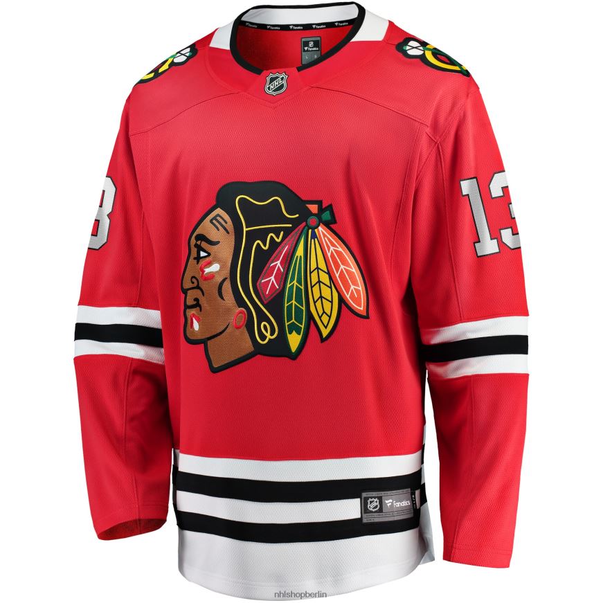 Männer NHL Chicago Blackhawks Max Domi Fanatics-gebrandetes rotes Home-Breakaway-Spielertrikot Kleidung BF680T1486