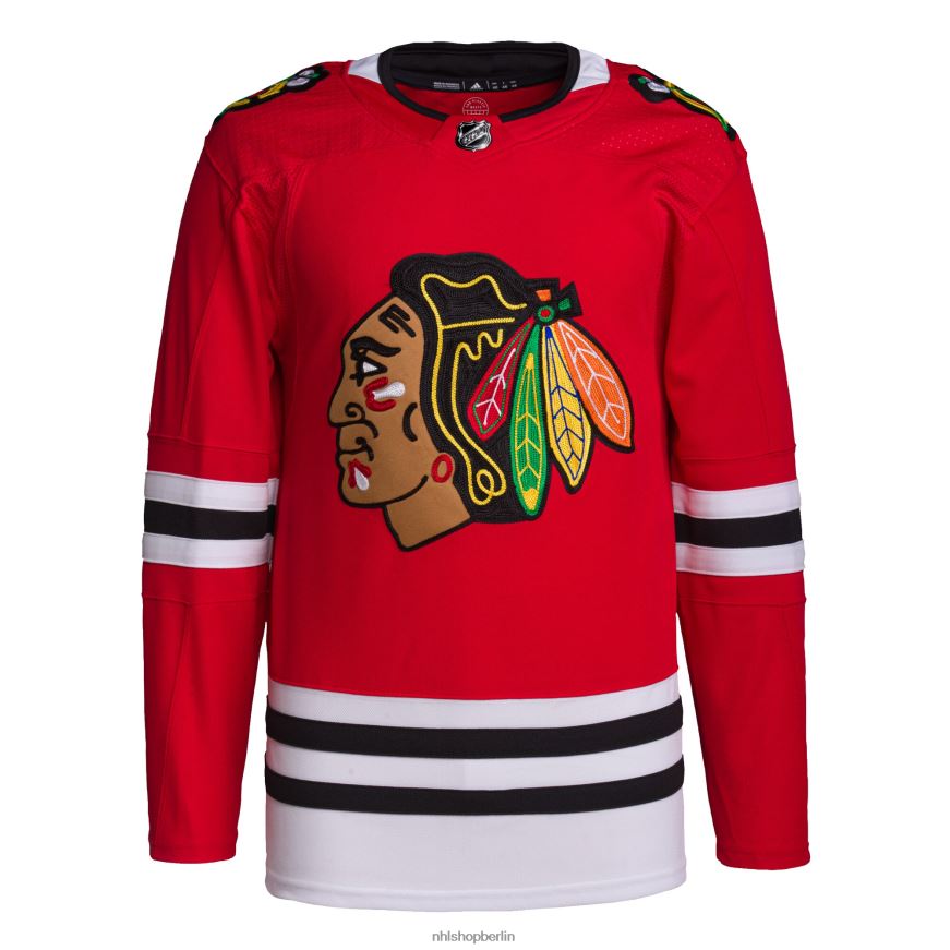 Männer NHL Chicago Blackhawks adidas rotes Home-Primegreen-Authentisches Pro-Trikot Kleidung BF680T958