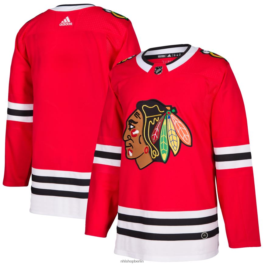 Männer NHL Chicago Blackhawks adidas rotes authentisches Blanko-Heimtrikot Kleidung BF680T1422