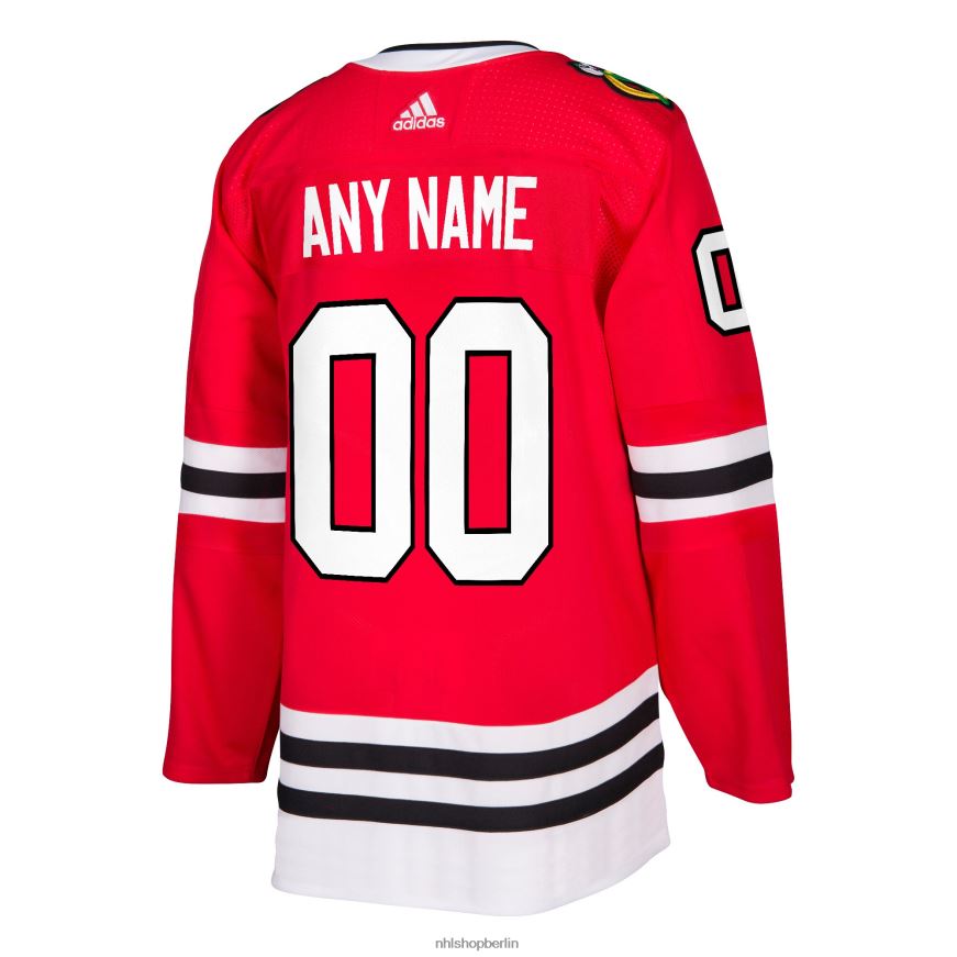 Männer NHL Chicago Blackhawks adidas rotes authentisches individuelles Trikot Kleidung BF680T1974