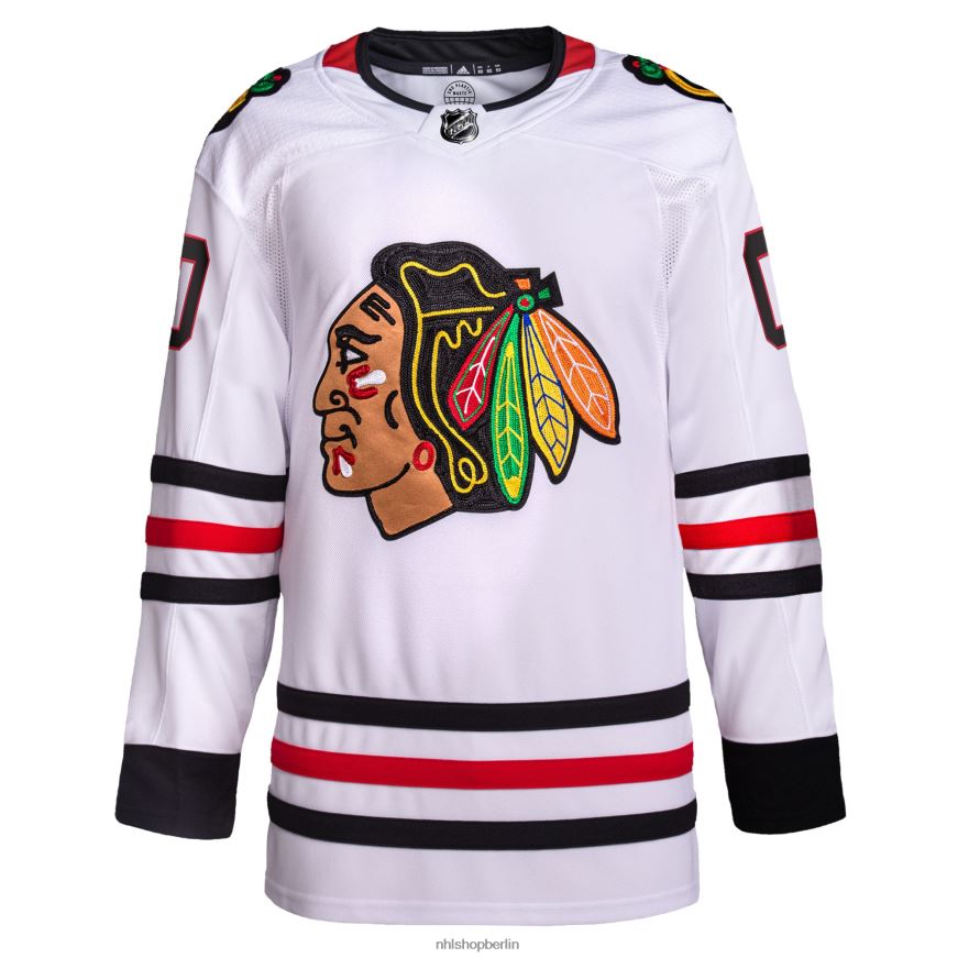 Männer NHL Chicago Blackhawks adidas weißes Away Primegreen Authentic Pro Custom-Trikot Kleidung BF680T2014