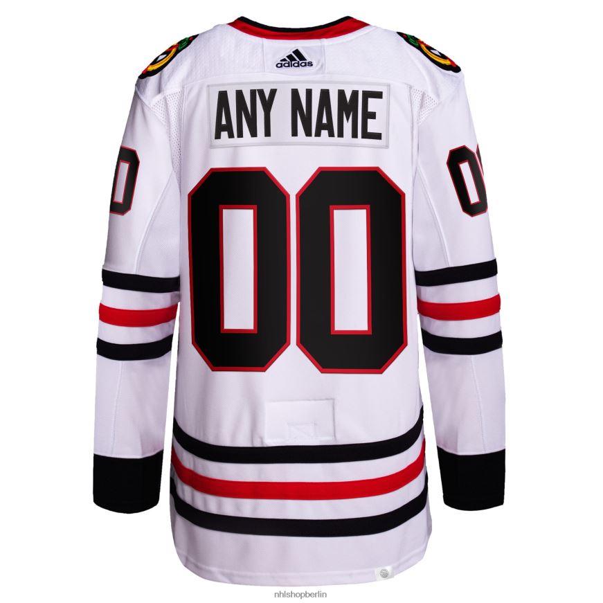 Männer NHL Chicago Blackhawks adidas weißes Away Primegreen Authentic Pro Custom-Trikot Kleidung BF680T2014