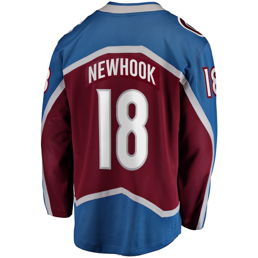 Männer NHL Colorado Avalanche Alex Newhook Fanatics-Heimtrikot mit Fanatics-Logo in Burgunderrot Kleidung BF680T2398