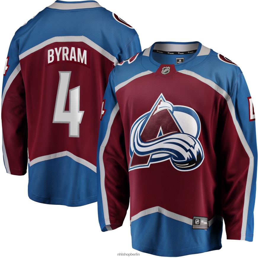 Männer NHL Colorado Avalanche Bowen Byram Fanatics-Marken-Kastanienbraunes Heim-Ausreißer-Spielertrikot Kleidung BF680T677