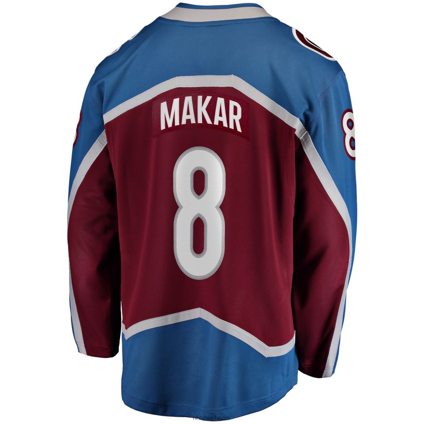 Männer NHL Colorado Avalanche Cale Makar Fanatics-Spielertrikot mit burgunderfarbenem 2022 Stanley Cup Champions Breakaway Patch Kleidung BF680T384