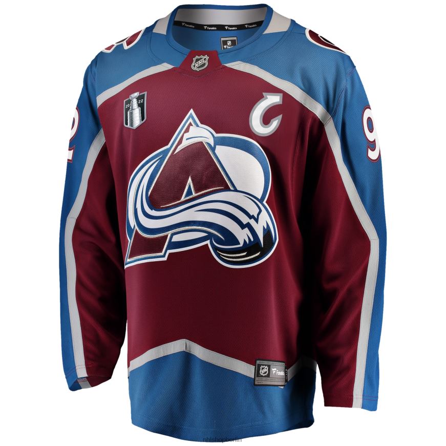 Männer NHL Colorado Avalanche Gabriel Landeskog Fanatics-Heimtrikot mit bordeauxrotem Stanley-Cup-Finale-Heimtrikot 2022 Kleidung BF680T45