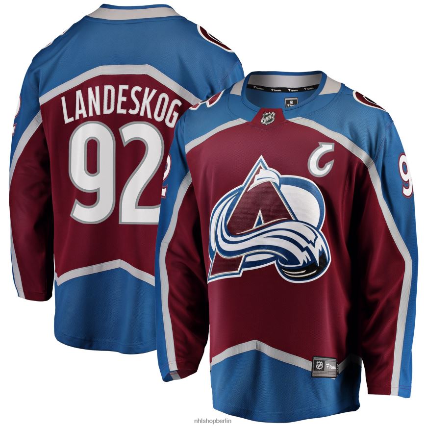 Männer NHL Colorado Avalanche Gabriel Landeskog Fanatics-gebrandetes burgunderfarbenes Breakaway-Spielertrikot Kleidung BF680T280