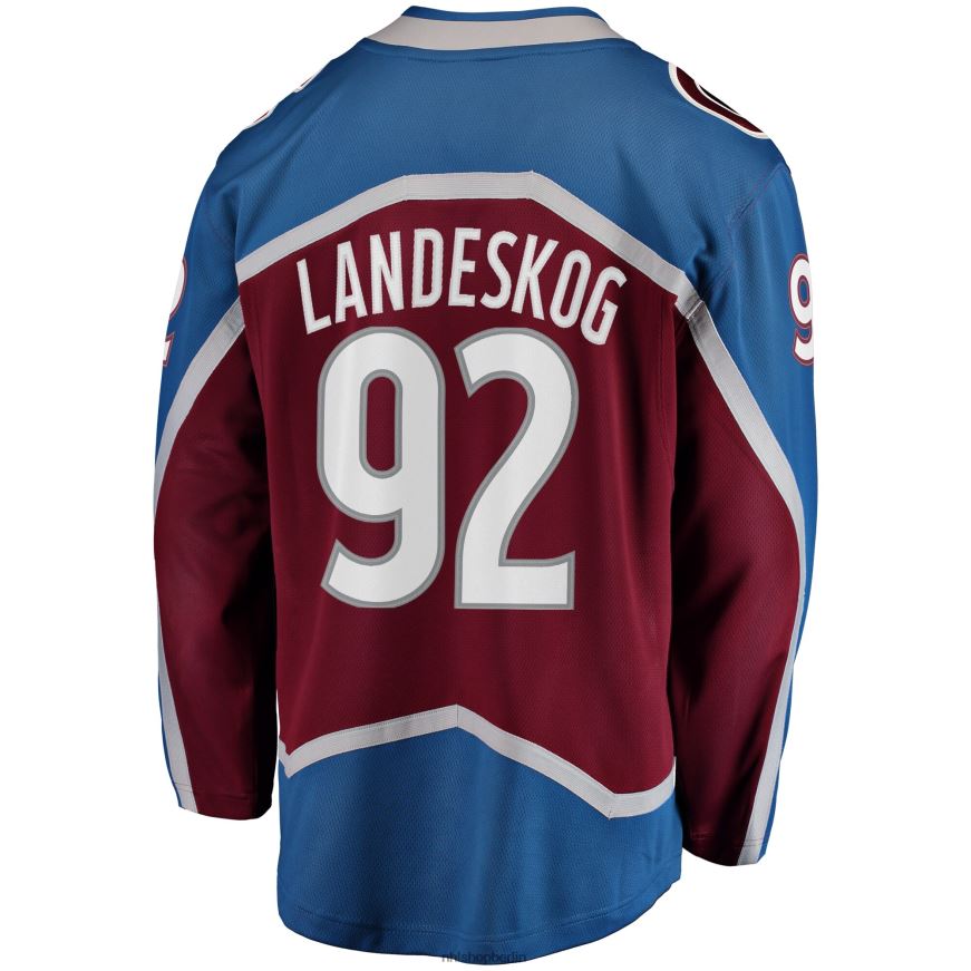 Männer NHL Colorado Avalanche Gabriel Landeskog Fanatics-gebrandetes burgunderfarbenes Breakaway-Spielertrikot Kleidung BF680T280