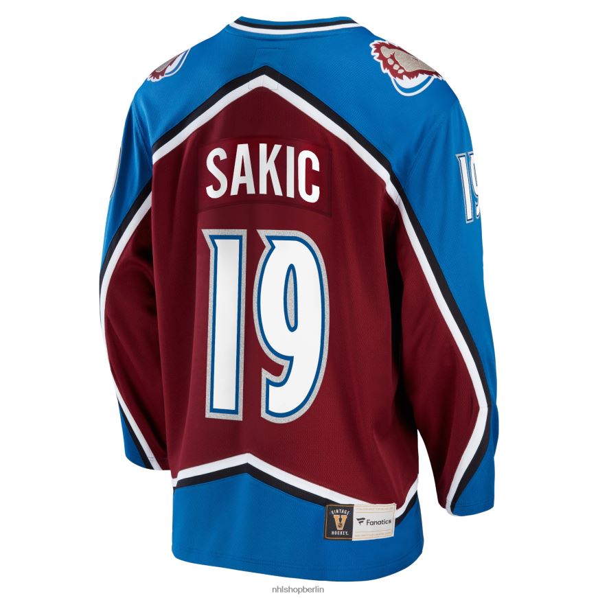 Männer NHL Colorado Avalanche Joe Sakic Fanatics Branded Burgunder Breakaway-Spielertrikot im Ruhestand Kleidung BF680T2205