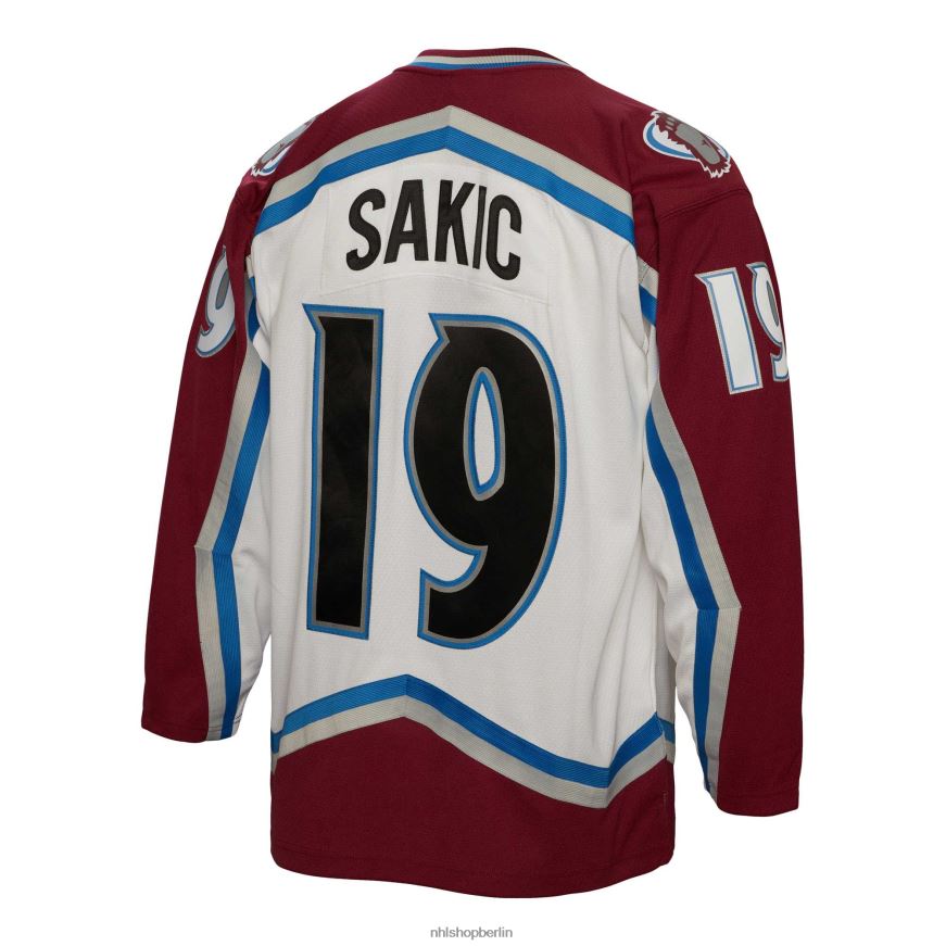 Männer NHL Colorado Avalanche Joe Sakic Mitchell  Ness weißes 2000 Blue Line Spielertrikot Kleidung BF680T109