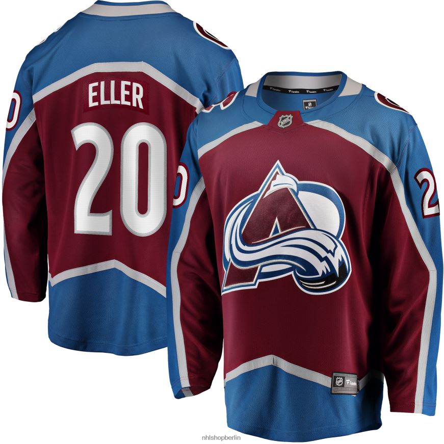 Männer NHL Colorado Avalanche Lars Eller Fanatics-Heimtrikot in Burgunderrot Kleidung BF680T1353