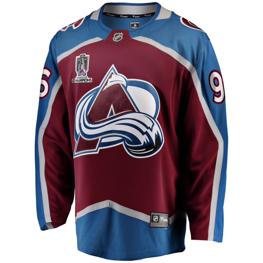 Männer NHL Colorado Avalanche Mikko Rantanen Fanatics Branded Burgundy Home 2022 Stanley Cup Champions Breakaway-Spielertrikot Kleidung BF680T79